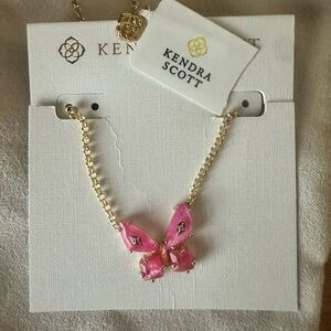 Kendra Scott Pink Bianca Butterfly Necklace